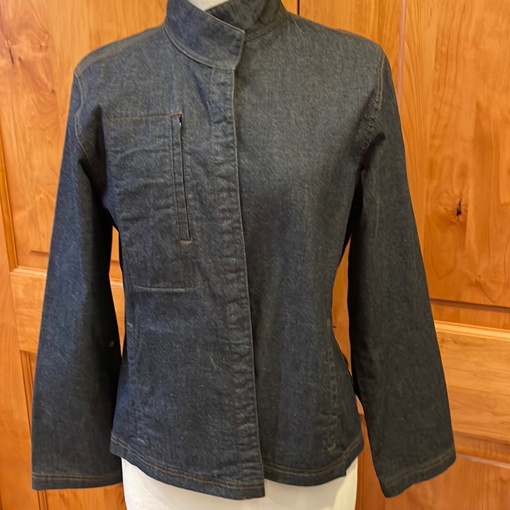 Eileen Fisher denim l/s jacket-m